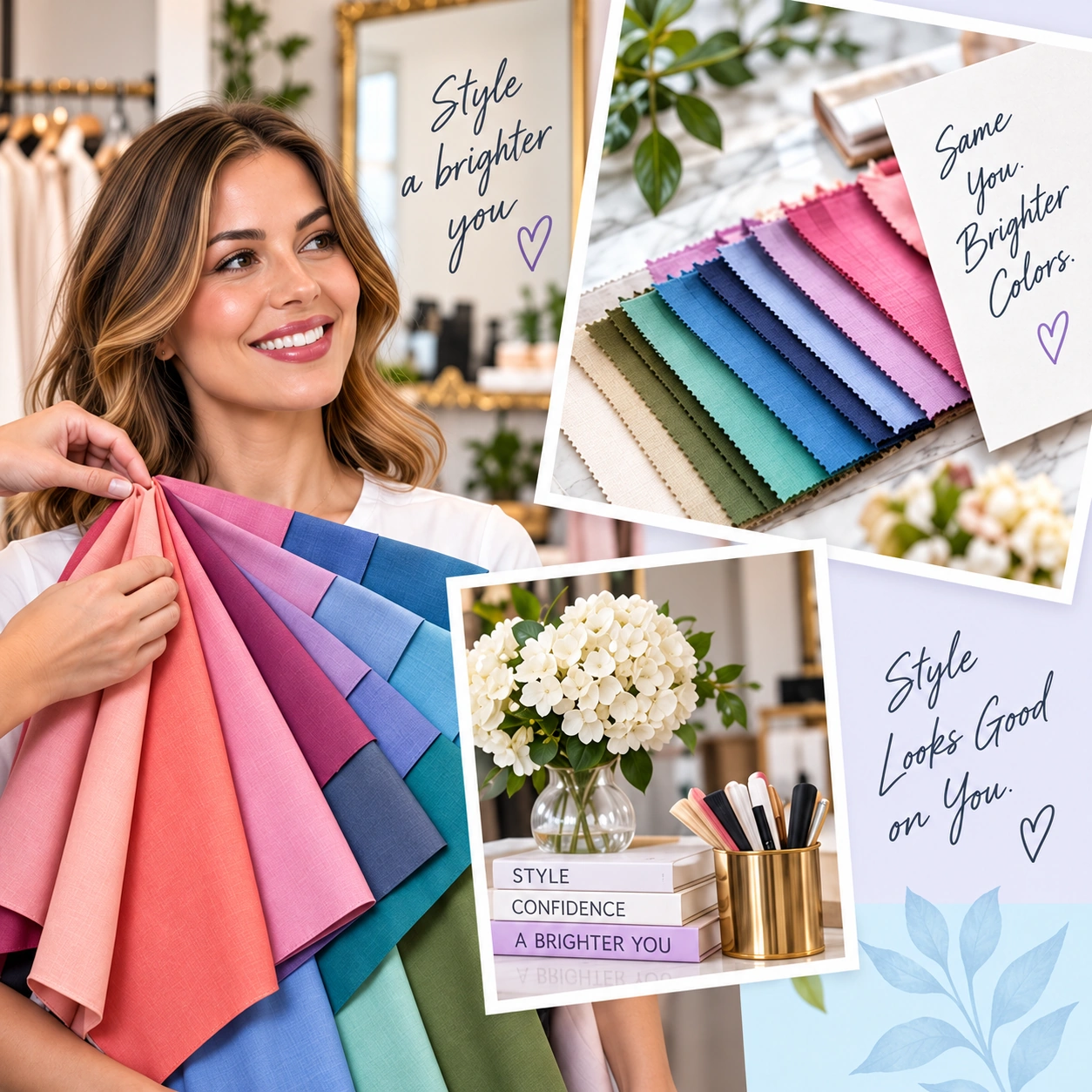 Illustrative personal color consultation using fabric drapes